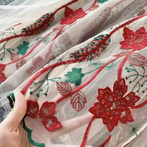 Detailed Embroidered Tulle Dress - Picture 4 of 4